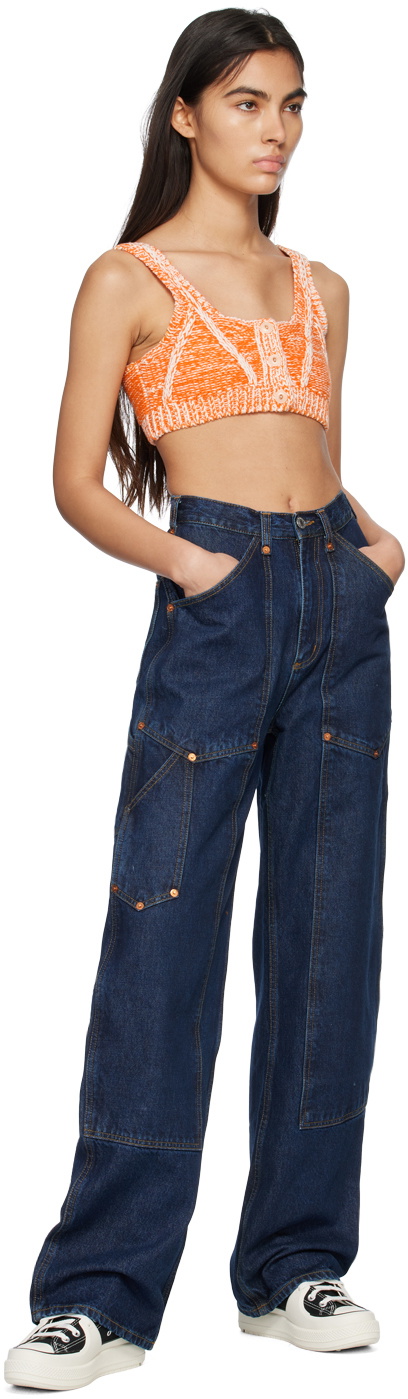 Re/Done Blue Super High Workwear Jeans