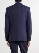 Mr P. - Houndstooth Wool Double-Breasted Suit Jacket - Blue