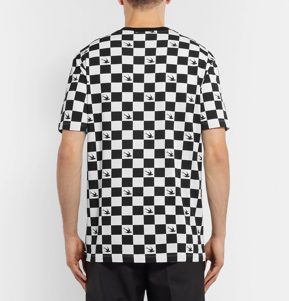 McQ Alexander McQueen - Checkerboard Cotton-Jersey T-Shirt