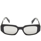 Prada Eyewear Women's PR 17WS Symbole Sunglasses in Black/Grey
