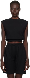 ÉTERNE Black Sleeveless Sweatshirt