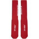 Off-White Red Quote Socks