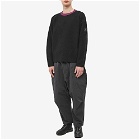 Stone Island Shadow Project Men's Contrast Collar Crew Knit in Black