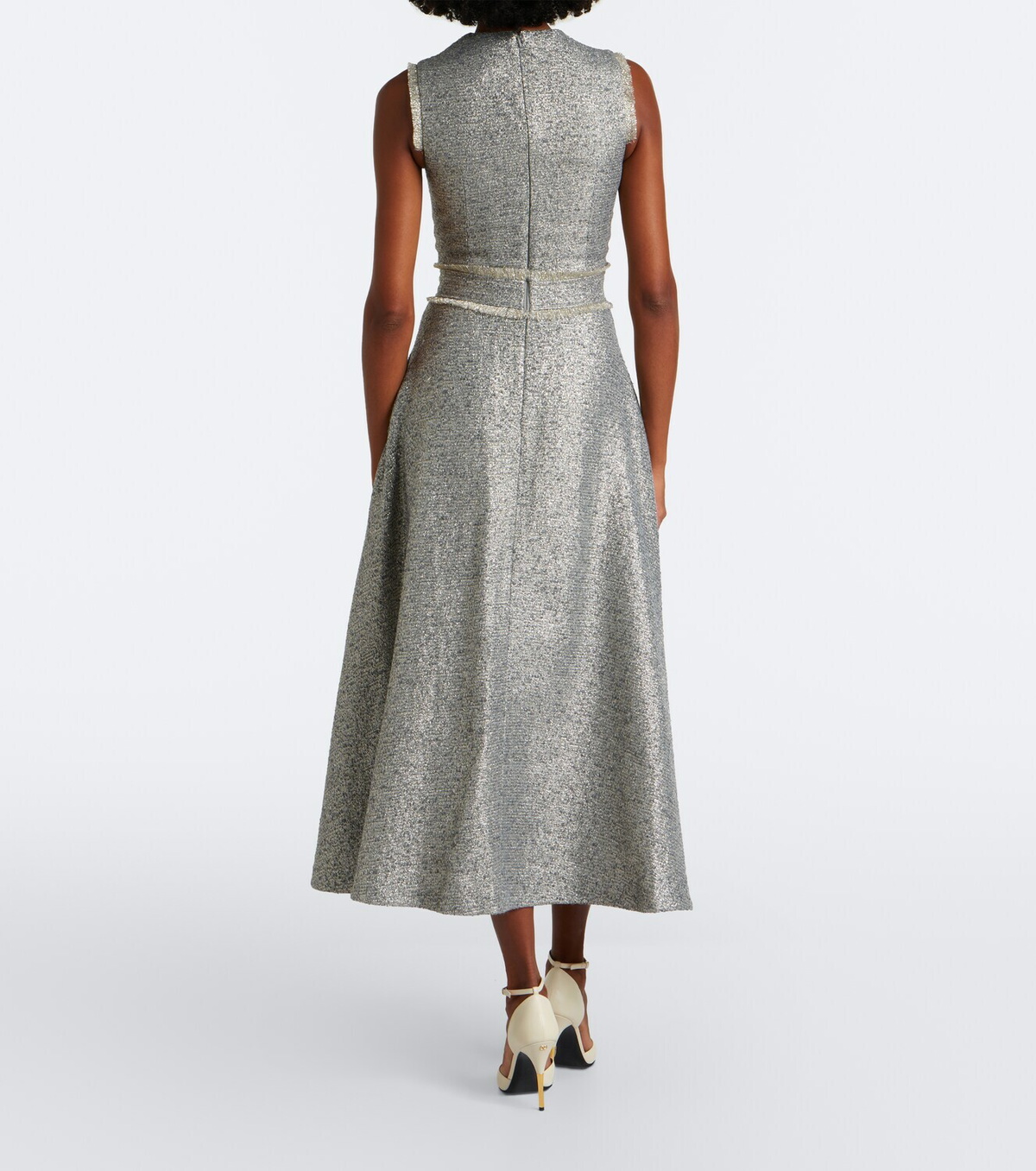 Safiyaa Ornette tweed midi dress
