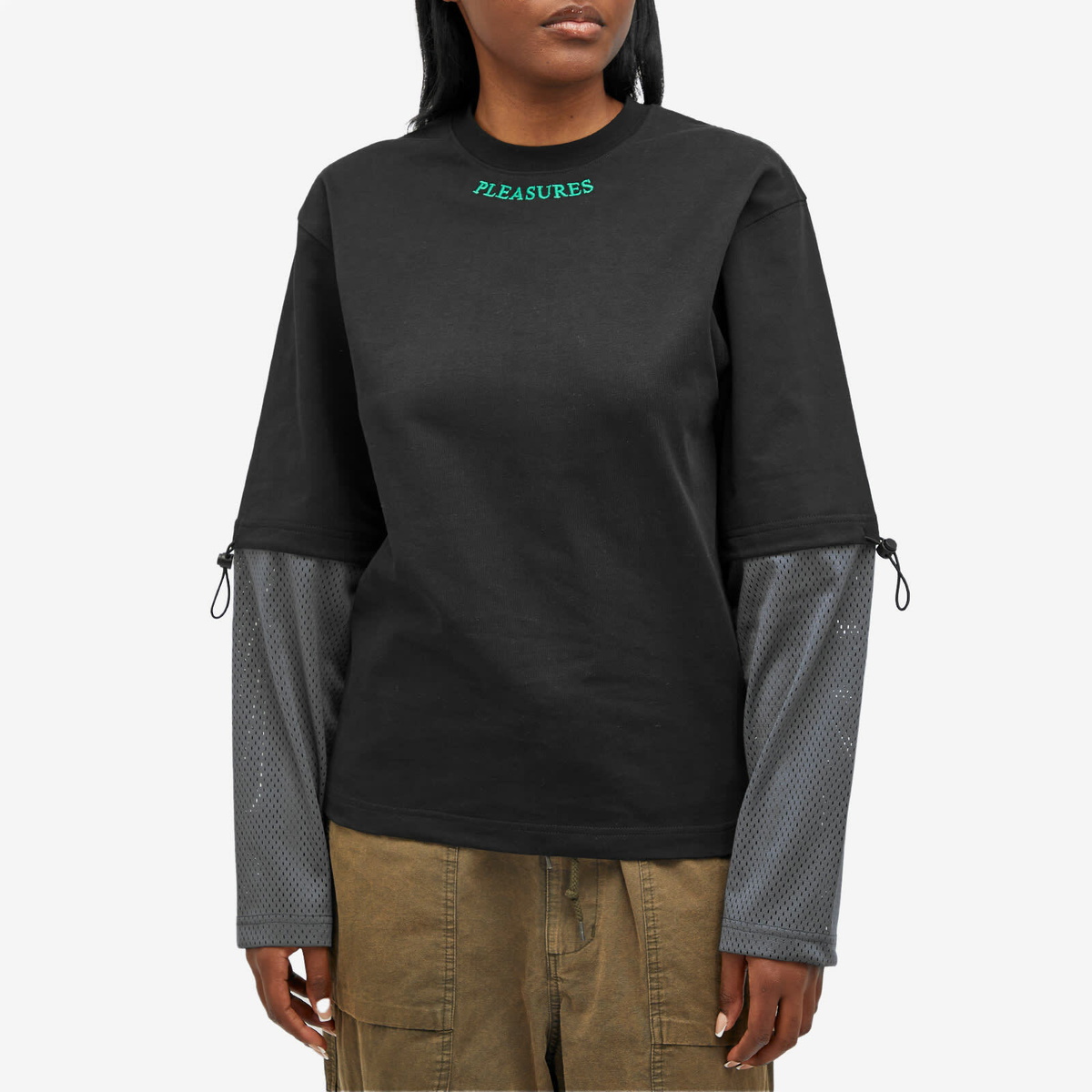 Pleasures Women's Furniture Long Sleeve T-Shirt in Black