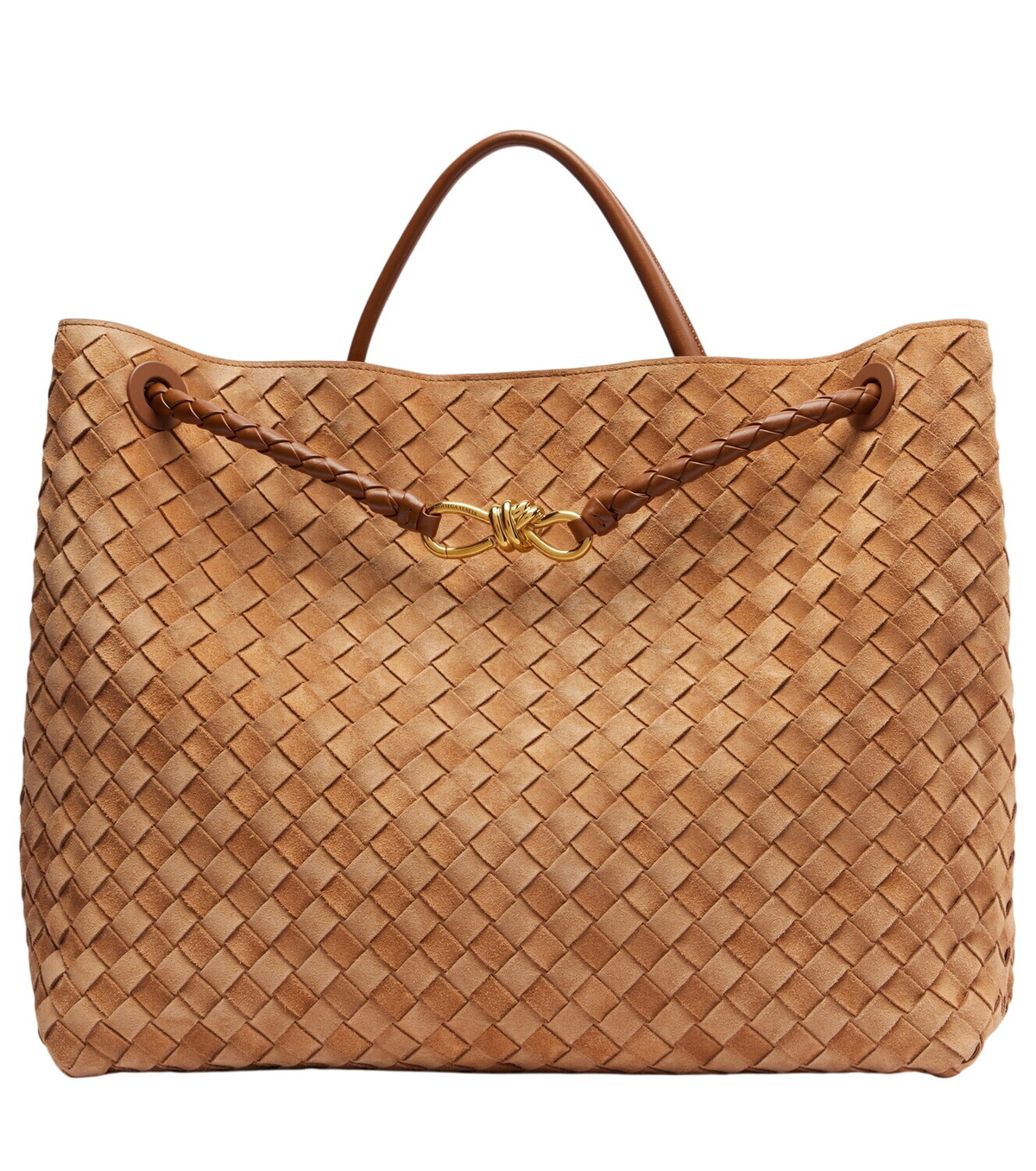 Bottega Veneta Flip Flap leather-trimmed canvas tote bag
