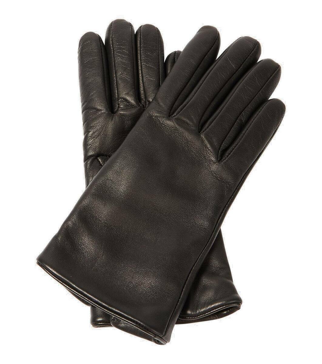 Saint Laurent - Chain-detail leather gloves Saint Laurent