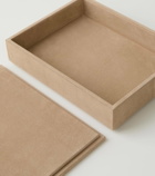 Michaël Verheyden Suede and wooden letterbox