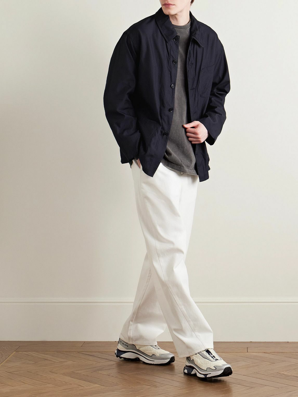 Kaptain Sunshine - Cotton and Silk-Blend Twill Shirt Jacket - Blue