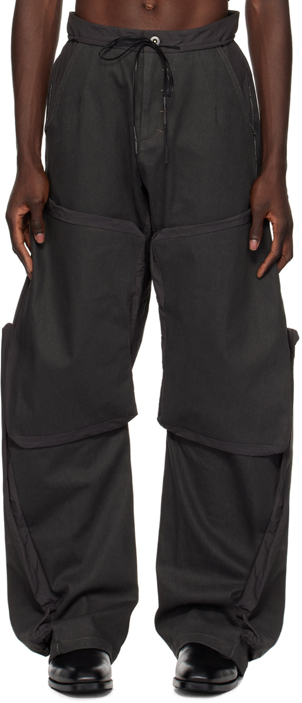 CARNET-ARCHIVE Gray Ruined Mass Trousers CARNET-ARCHIVE