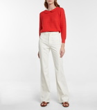 See By Chloe - Pointelle cotton knit top