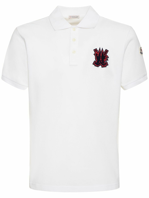 Photo: MONCLER - Logo Cotton Piquet Polo Shirt