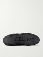 CELINE - Logo-Appliquéd Leather Loafers - Black