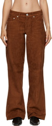 rag & bone Brown Cam Suede Pants