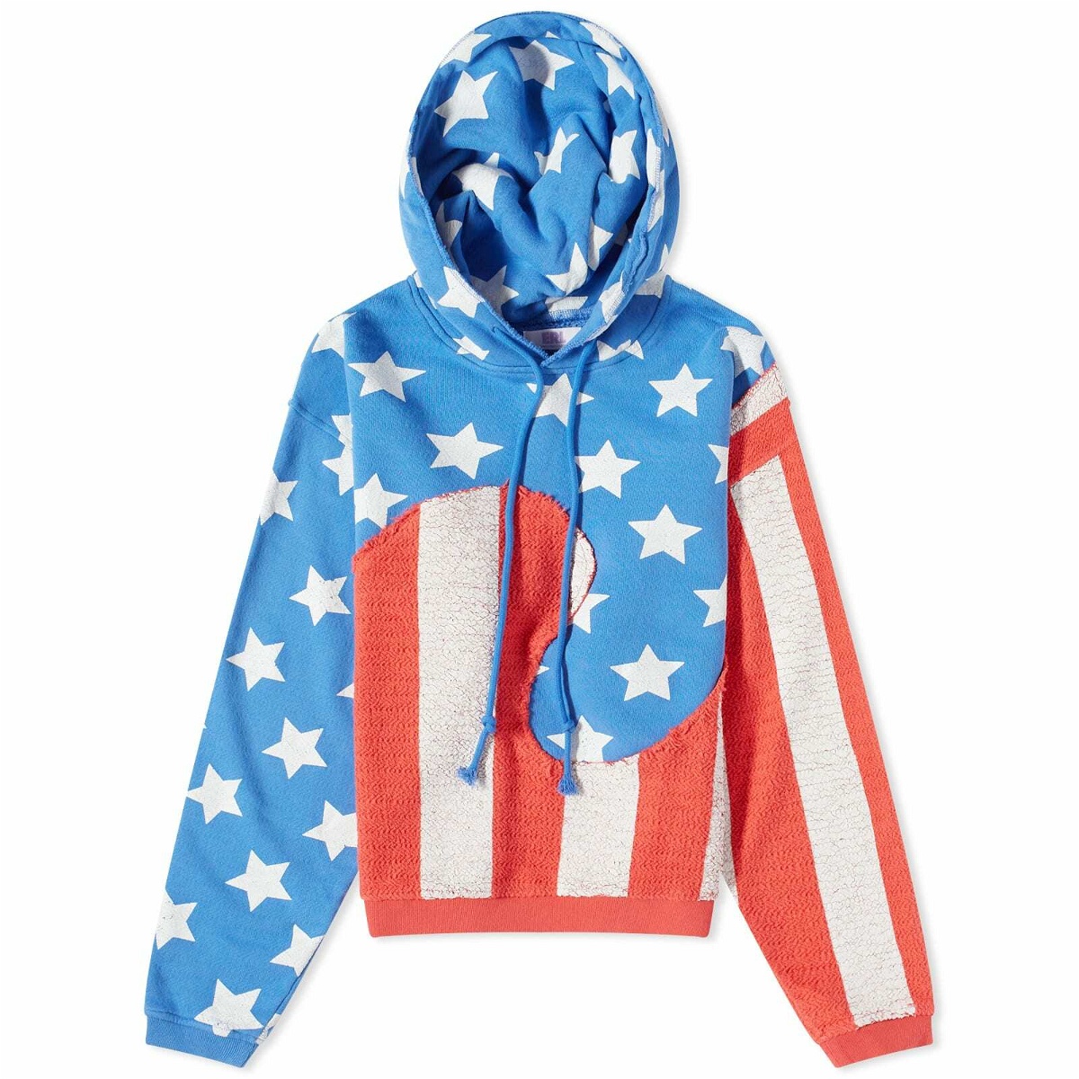 Photo: ERL Unisex Stars And Stripes Swirl Hoodie in Blue