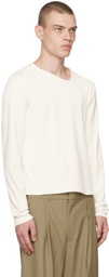 Bianca Saunders White Asymmetric Long Sleeve T-Shirt