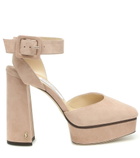 Jimmy Choo - Jinn 125 suede platform pumps