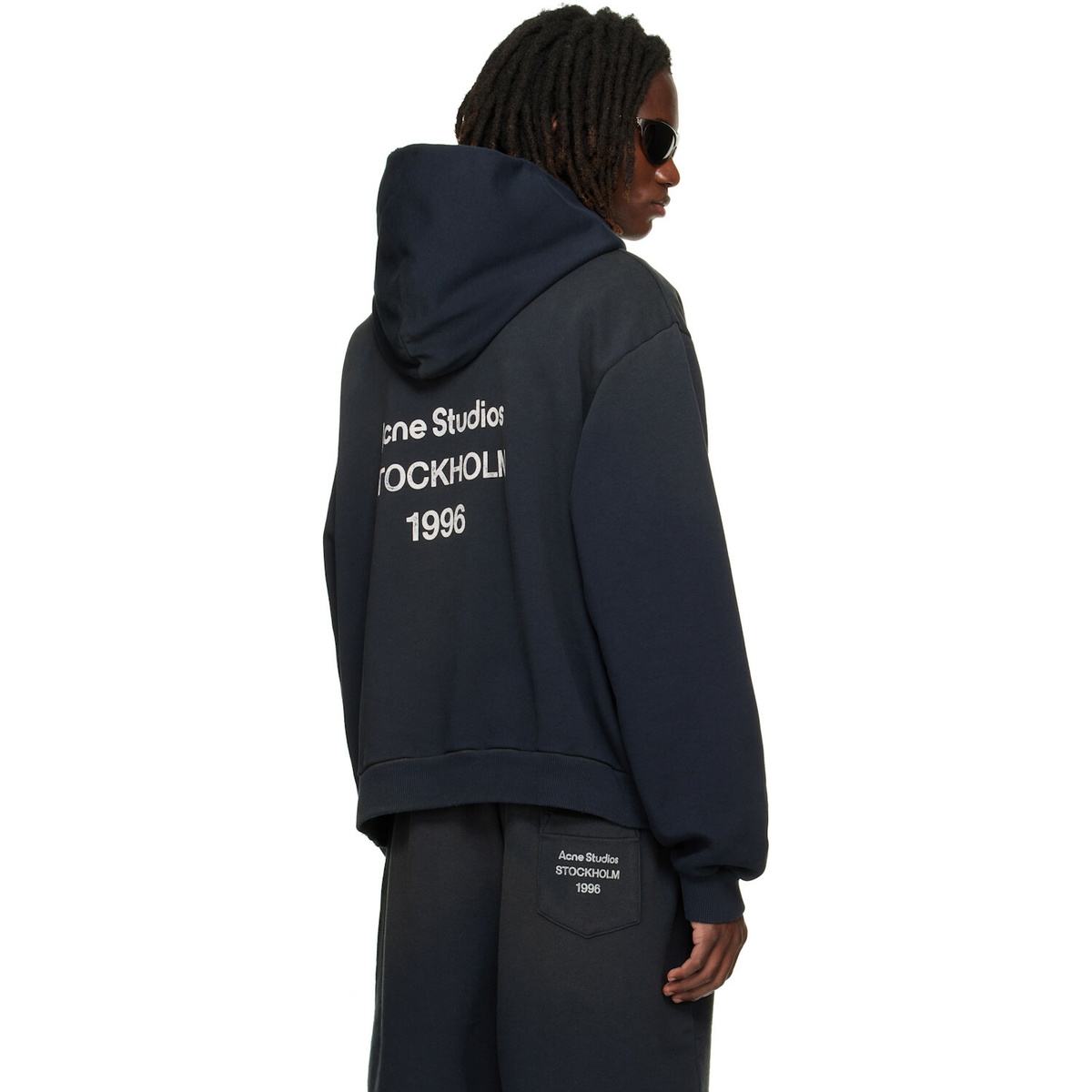Acne Studios Black Fleece Logo Hoodie