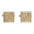 Fendi Gold and Silver Forever Fendi Cufflink