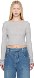 ÉTERNE Gray Long Sleeve Baby T-shirt