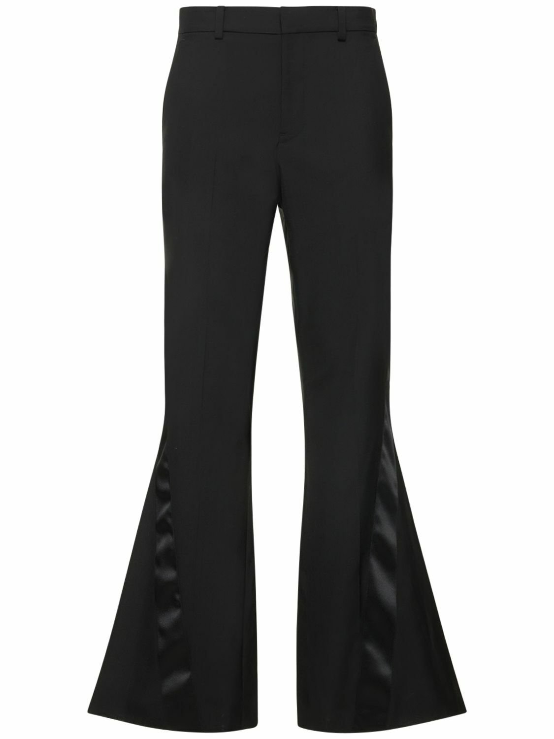 SACAI - Flared Wool Blend Twill Tuxedo Pants Sacai