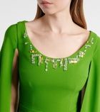 Safiyaa Agata embellished crêpe gown