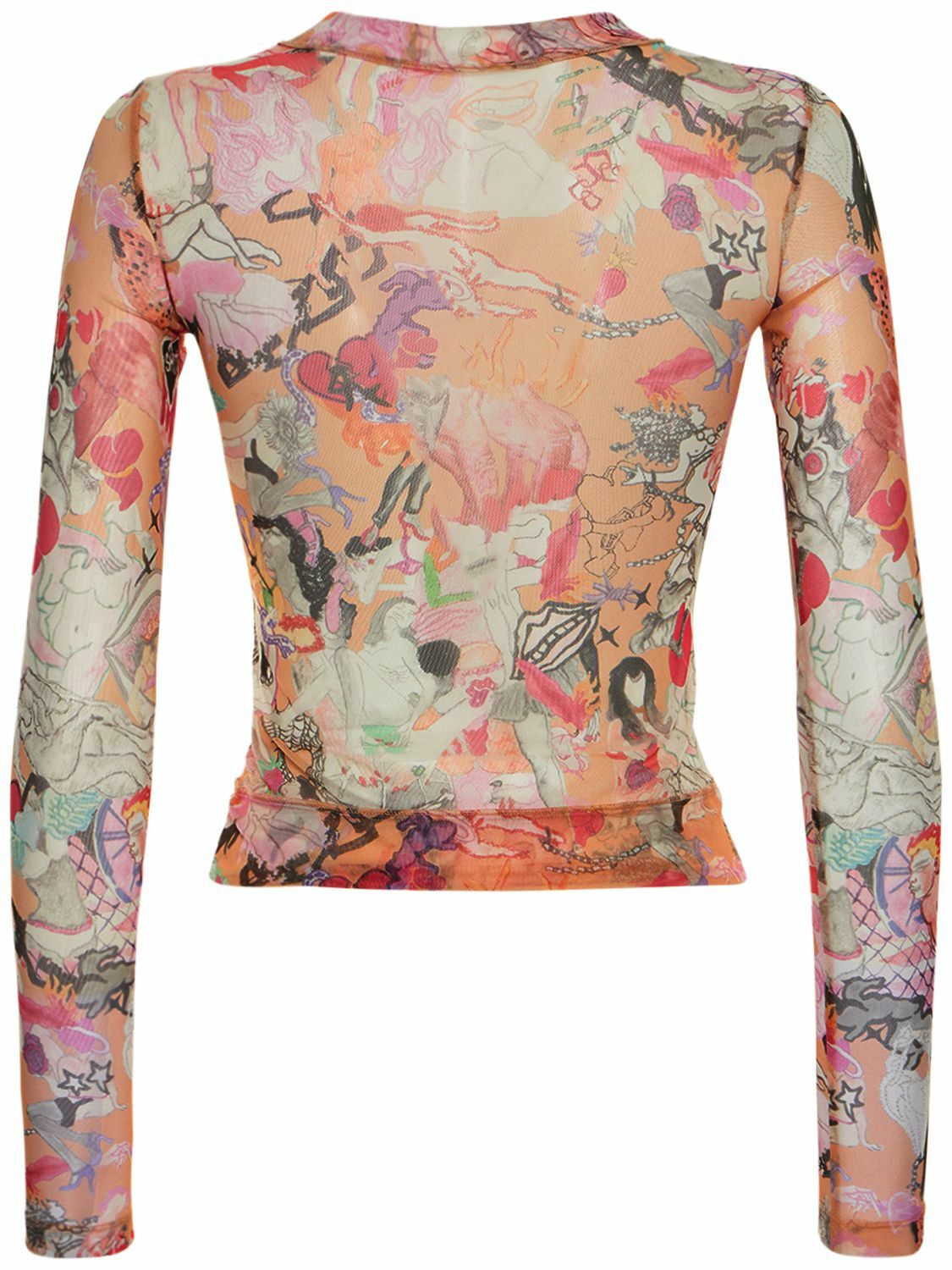 MARCO RAMBALDI Second Skin Printed Mesh Top