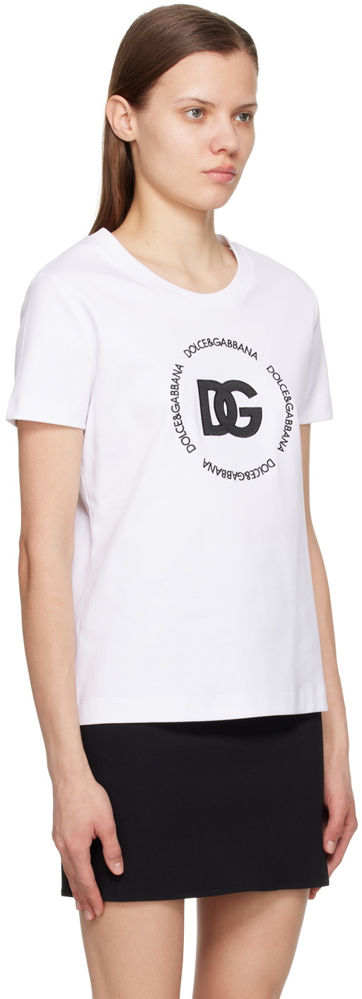 Dolce & Gabbana White Interlock T-Shirt Dolce & Gabbana