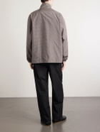 ATON - Reversible Checked Silk-Taffeta Jacket - Brown