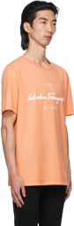 Salvatore Ferragamo Orange '1927' Signature T-Shirt