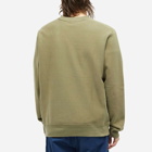 Alltimers Men's Midtown Heavyweight Embroidered Crew Sweat in Olive