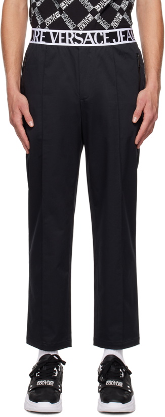 Photo: Versace Jeans Couture Black Pleated Trousers