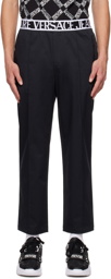 Versace Jeans Couture Black Pleated Trousers