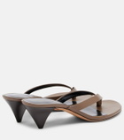JUDE Rooty leather thong sandals