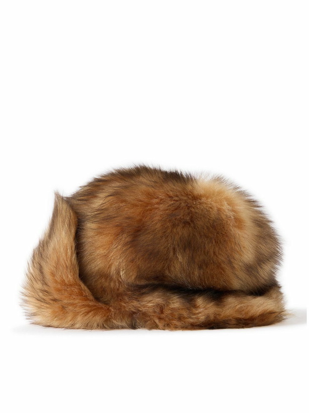 Photo: CELINE - Chapka Logo-Debossed Shearling Hat - Brown