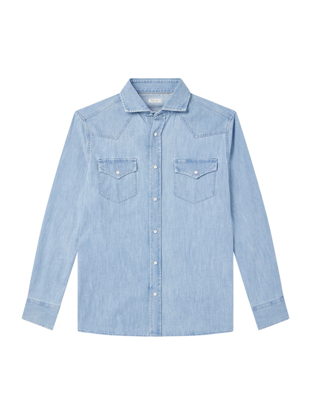 Photo: Brunello Cucinelli - Denim Shirt - Blue