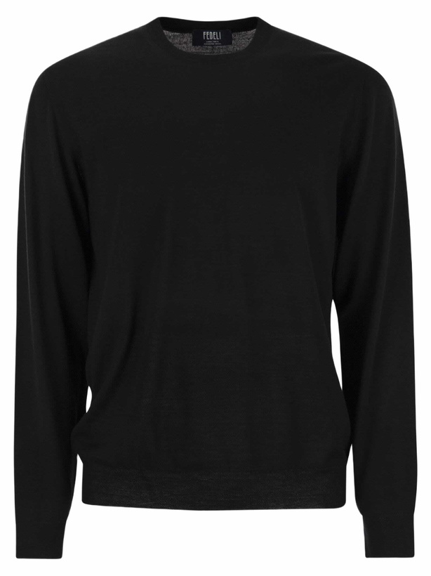 Photo: Fedeli Argentina - Crew-neck Sweater In Superfine Wool