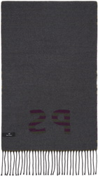 PS by Paul Smith Khaki & Purple Jersey Stripe Scarf