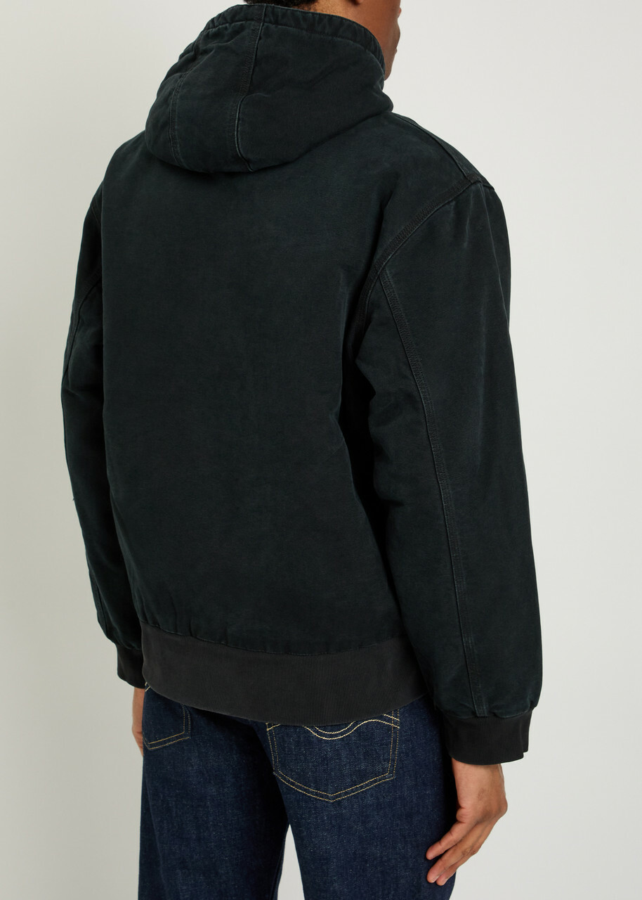 Carhartt Wip Active Quilted Hooded Canvas Jacket Black
