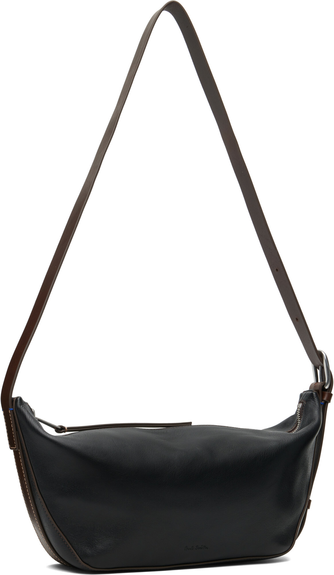 Paul Smith Black Leather Sling Crossbody Bag