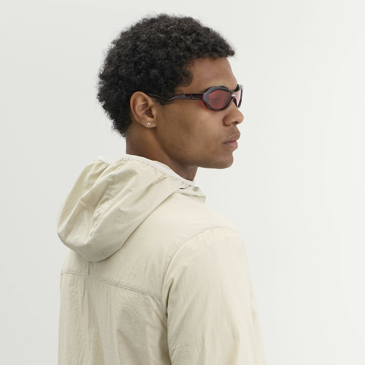 Le Specs x No Problemo Vortex Deux Sunglasses in Dark Cherry/Crimson Tint 