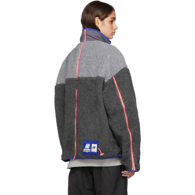 ADER error Grey Trance Fleece Jacket ADER error