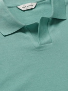 Club Monaco - Johnny Cotton-Blend Piqué Polo Shirt - Blue