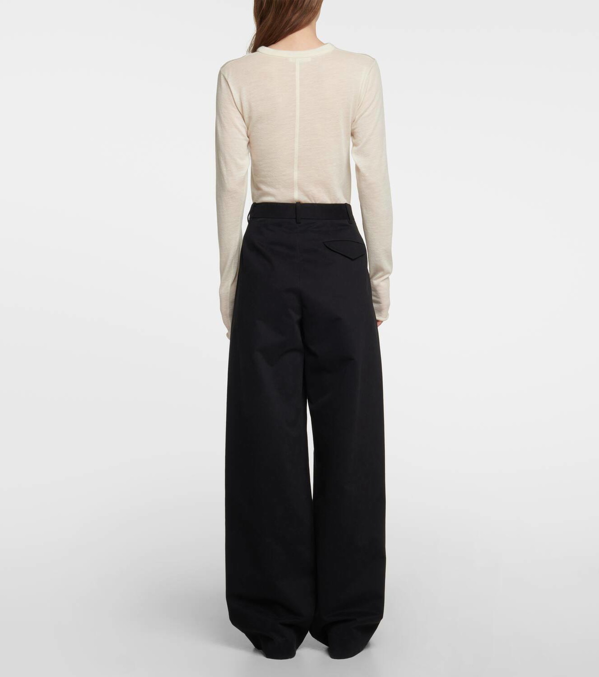 The Row Rufos cotton and wool wide-leg pants The Row The Row Rufos cotton and wool wide-leg pants The Row