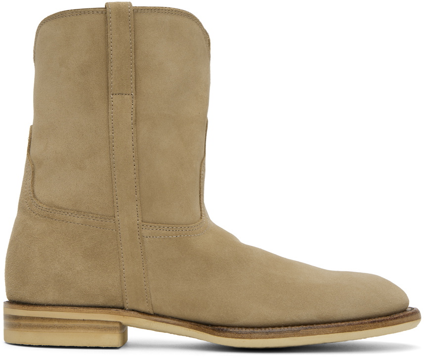 AURALEE Beige Suede Boots