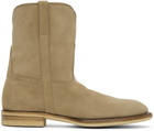 AURALEE Beige Suede Boots