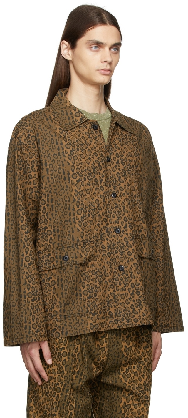 South2 West8 Beige Leopard Hunting Shirt South2 West8