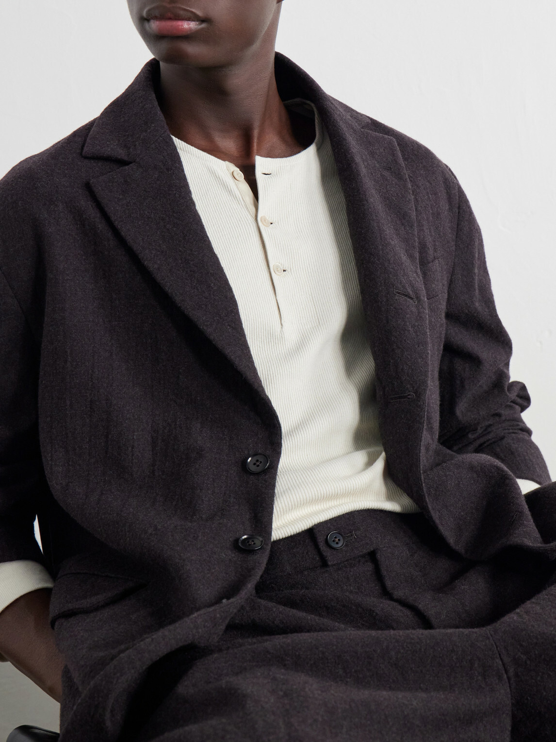 Kaptain Sunshine - Brushed-Wool Suit Jacket - Brown
