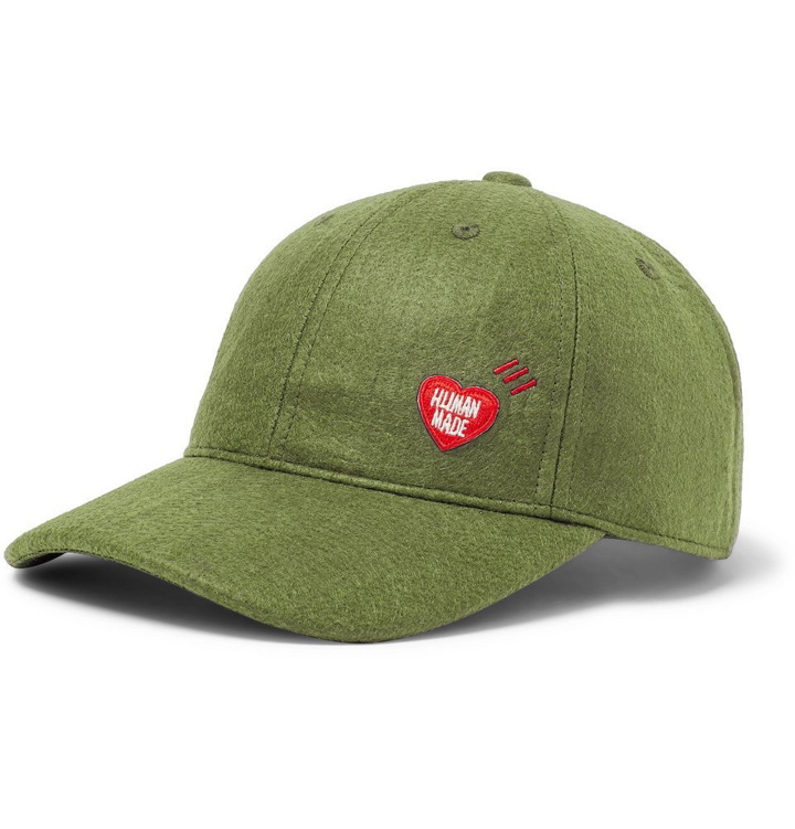 Photo: Human Made - Logo-Appliquéd Felt Baseball Cap - Green
