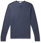 Alex Mill - Waffle-Knit Cotton-Jersey Henley T-Shirt - Navy